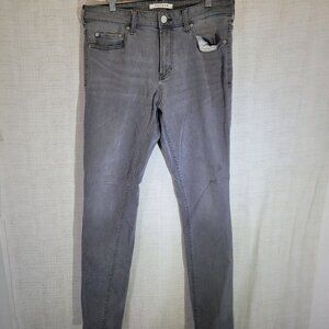 READ Pacsun Jeans Mens 33x34 Gray Skinny Faded Denim Stretch Skater